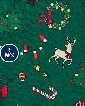 Girls Christmas Leggings 3-Pack