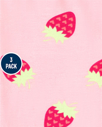 Paquete de 3 leggings capri estampados para niñas pequeñas