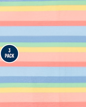 Toddler Girls Rainbow Leggings 3-Pack