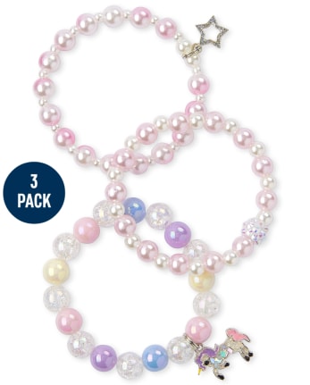 Girls Beaded Bracelets Rainbow Soft Clay Jewelry Fashion Children Accessory  Gift | eBay