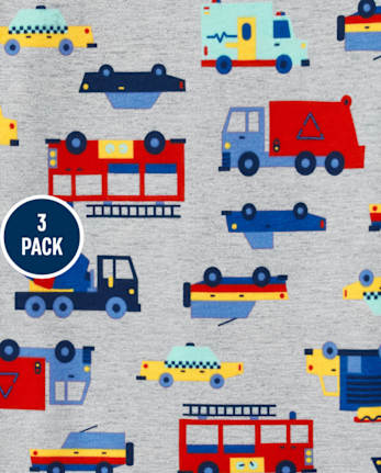 Toddler Boys Truck Top 3-Pack