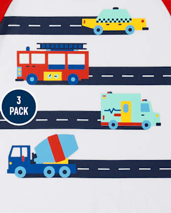 Toddler Boys Truck Top 3-Pack