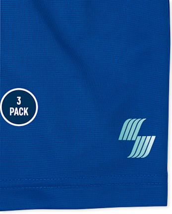 Shorts de baloncesto para niños, paquete de 3
