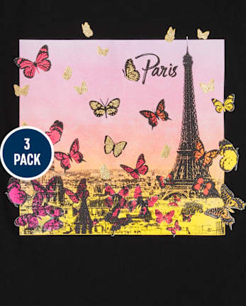 Girls Destination Graphic Tee 3-Pack