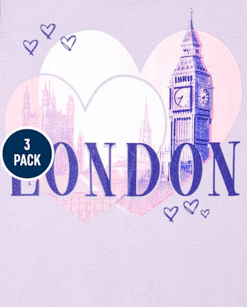 Girls Destination Graphic Tee 3-Pack