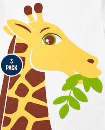 Baby And Toddler Boys Animal Graphic Tee 3-Pack