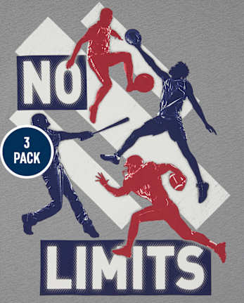 Lot de 3 t-shirts de sport graphiques pour garçons