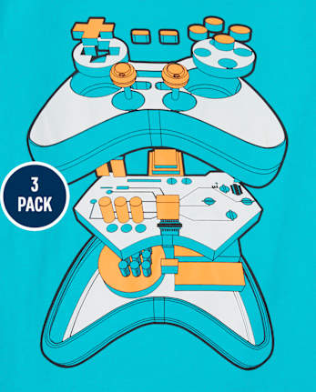 Pack de 3 camisetas con estampado de videojuegos para niño