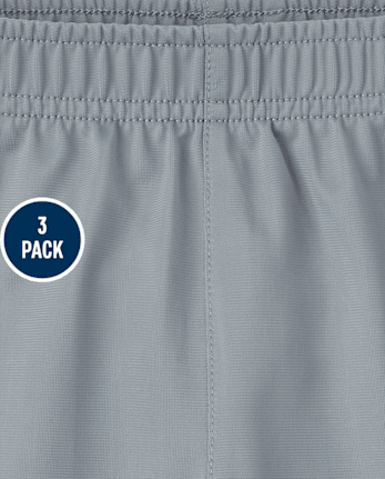 Toddler Boys Basketball Shorts 3-Pack