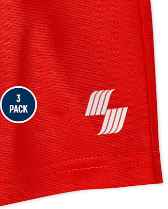 Toddler Boys Basketball Shorts 3-Pack