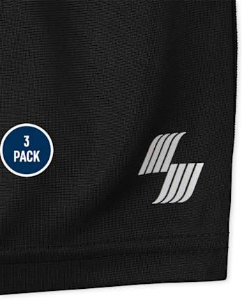 Toddler Boys Basketball Shorts 3-Pack