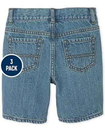 Pack de 3 pantalones cortos de mezclilla para niños