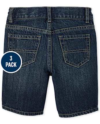Pack de 3 pantalones cortos de mezclilla para niños