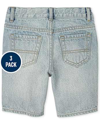 Pack de 3 pantalones cortos de mezclilla para niños
