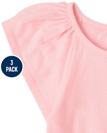 Lot de 3 hauts tie-dye noués sur le devant pour fille