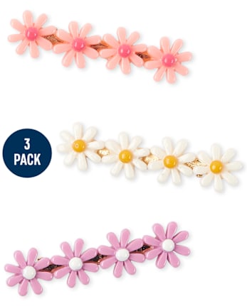 Girls Flower Hair Clip 3-Pack
