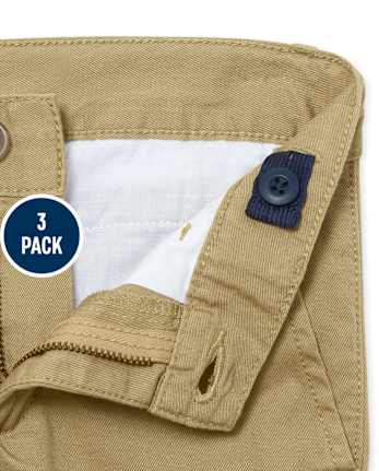 Lot de 3 pantalons chino skinny extensibles pour garçon