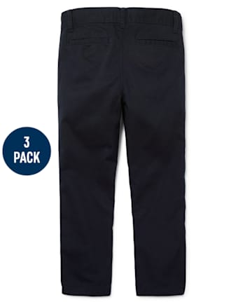 Lot de 3 pantalons chino skinny extensibles pour garçon