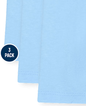 Paquete de 3 camisetas básicas con capas de uniforme para niñas