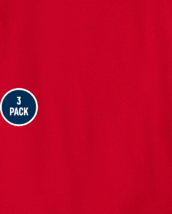 Paquete de 3 camisetas básicas con capas de uniforme para niñas