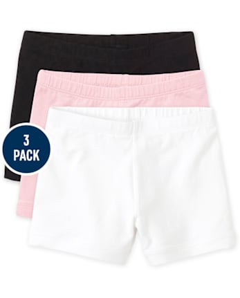 Pantalones cortos de uniforme Cartwheel para niñas, paquete de 3