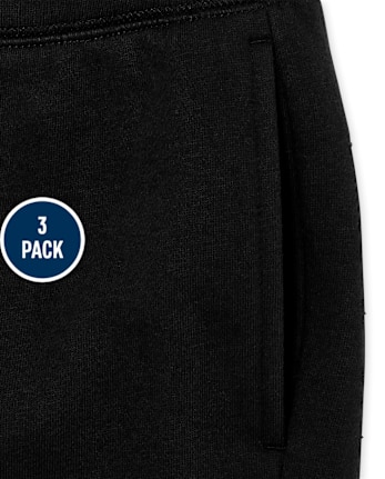 Kids Fleece Jogger Pants 3-Pack