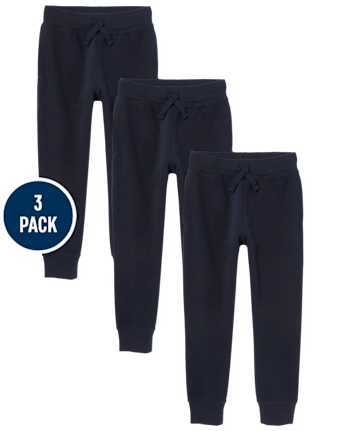 Kids Fleece Jogger Pants 3-Pack
