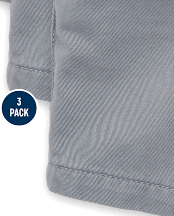 Baby And Toddler Boys Uniform Stretch Chino Shorts 3-Pack