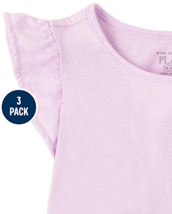 Toddler Girls Flutter Tank Top 3-Pack