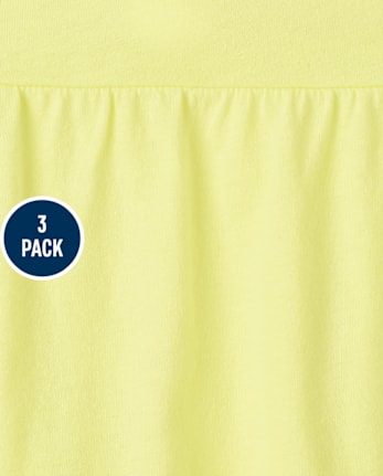 Paquete de 3 camisetas sin mangas con diseño de arcoíris para niñas pequeñas