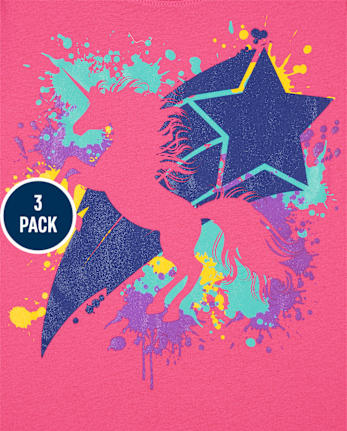 Girls Unicorn Graphic Tee 3-Pack