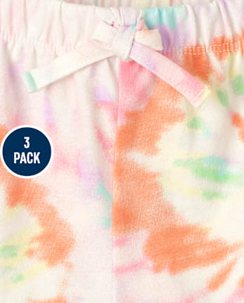 Toddler Girls Dolphin Shorts 3-Pack