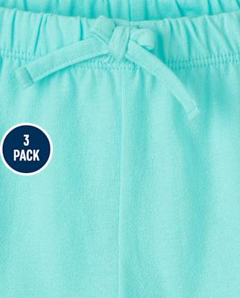 Toddler Girls Dolphin Shorts 3-Pack