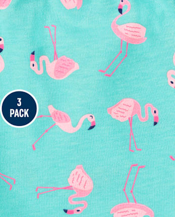 Shorts estampados para niñas pequeñas, paquete de 3