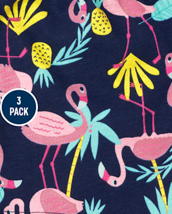 Shorts estampados para niñas pequeñas, paquete de 3