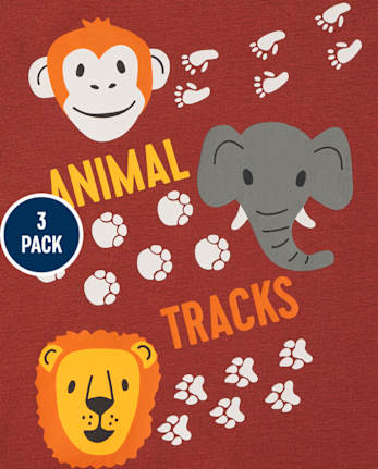 Toddler Boys Animal Graphic Tee 3-Pack