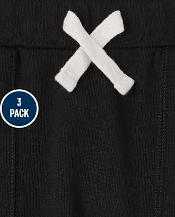 Paquete de 3 pantalones cortos de rizo francés para niños pequeños