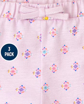 Lot de 3 shorts à volants éléphant bébé fille