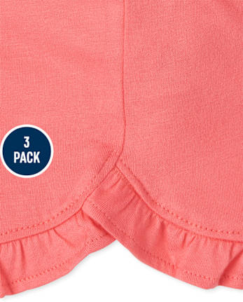 Baby Girls Seahorse Ruffle Shorts 2-Pack