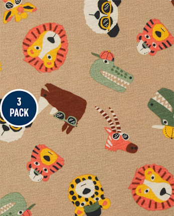 Toddler Boys Animal Tank Top 3-Pack