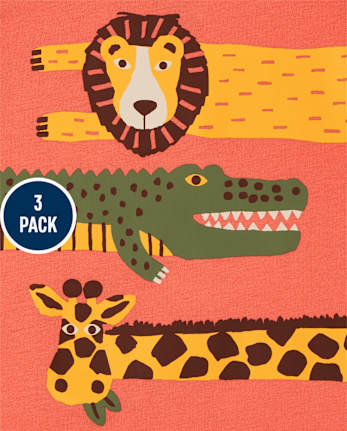 Toddler Boys Animal Tank Top 3-Pack