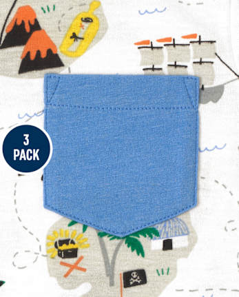 Toddler Boys Pirate Top 3-Pack