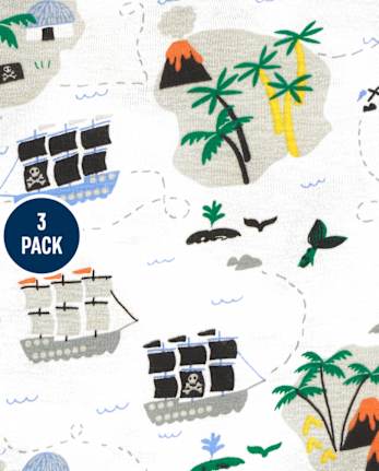 Toddler Boys Pirate Top 3-Pack