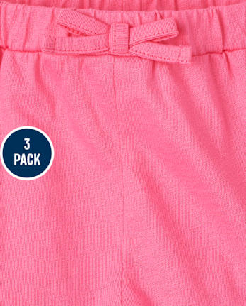 Lot de 3 shorts à volants fleuris pour bébé fille