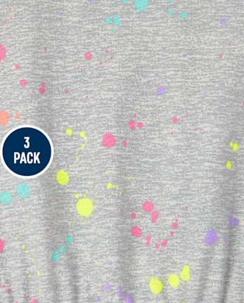 Girls Print Romper 3-Pack