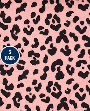 Girls Leopard Romper 3-Pack