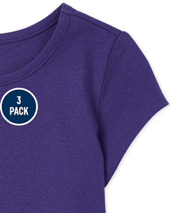 Girls Tie Dye High Low Top 3-Pack