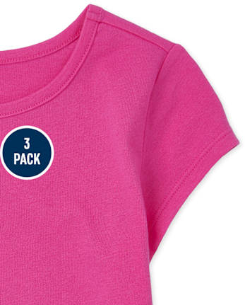 Girls Tie Dye High Low Top 3-Pack