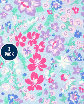 Pack de 3 tops tipo caja con estampado para niñas