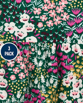Toddler Girls Floral Top 3-Pack